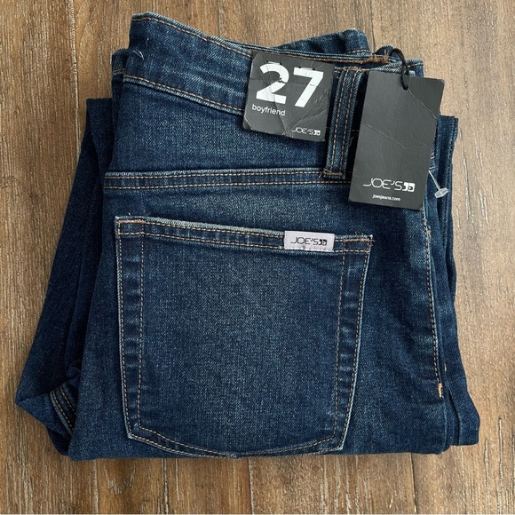 Joe’s Jeans Women's 6 / 28 Boyfriend Jean High Rise Straight Dark Blue Wash - Picture 13 of 13